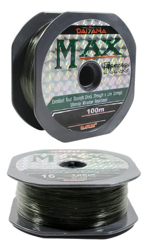 Linha Pesca Max Force Verde 100m N12 0,57mm 63lb