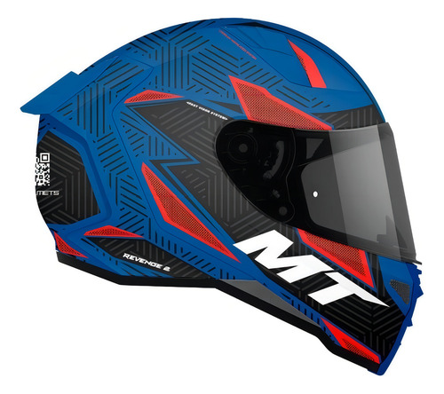 Casco Mt Revenge 2 Status, color azul mate, talla 62/ XL, color azul