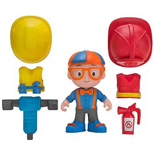 Blippi Job Explorer, 5 Pulgadas De Figura - Incluye 6 Acceso