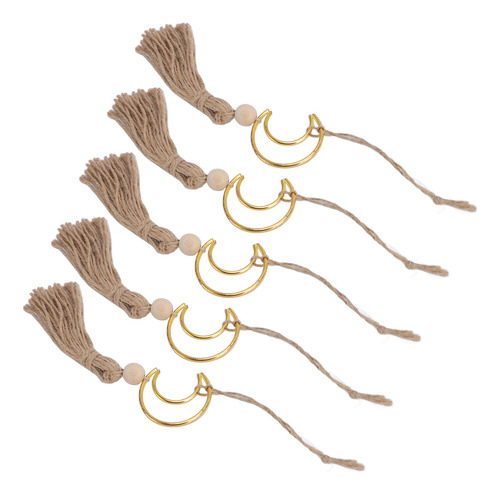 Adorno De Borla Con Forma De Luna De Home, 5 Piezas, Decorac