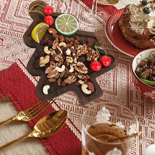 Bandeja Para Servir Navideña, Lindo Plato Árbol De Navidad