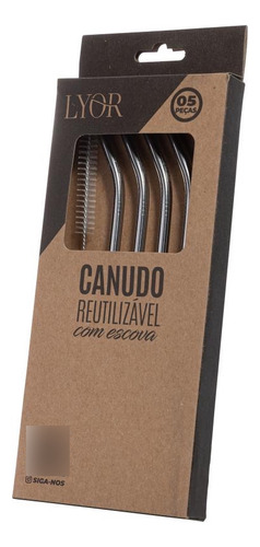 4 Canudos De Aço Inox Reutilizáveis Com Escova Para Limpeza