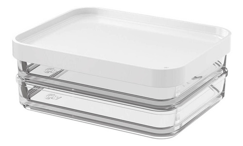 Pote De Plastico Duo 560ml Clear Con Tapa Coza