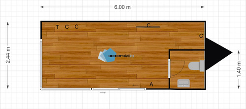 Imagen 9 de 12 de Oficina Móvil Para Ventas - 8x24 - 6.0 Mts - Remolque Caseta