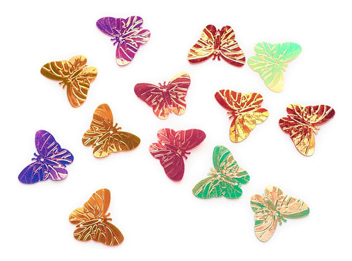 Lentejuelas Mariposas Coloridas 23x30mm (10 Gramos)