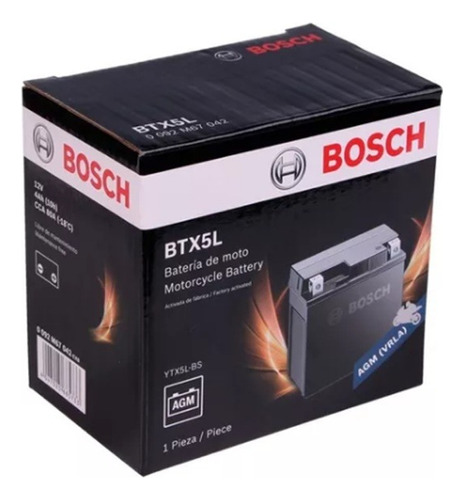 Bateria Gel Bosch Ytx 5lbs Nxr 125 Bross New Cg 150 Biz 125