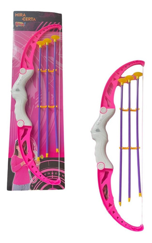 Arco E Flecha Brinquedo Mira Certa Com Luz - Zoop Toys Cor Rosa