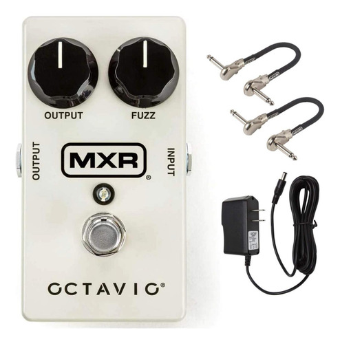 M267 Octavio Fuzz Pedal Bundle Con 2 Cables De Parche Mxr Y