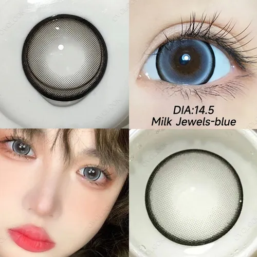 Lentes De Contacto Efecto Muñeca Gris