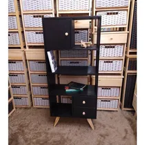 Comprar Biblioteca Escandinava Nórdica Moderna Negra! 140x60x30