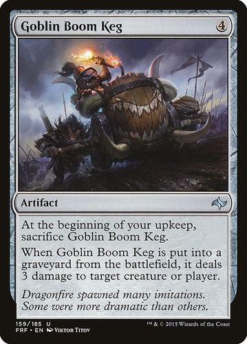 Carta Magic Goblin Boom Keg Fate Reforged Mtg