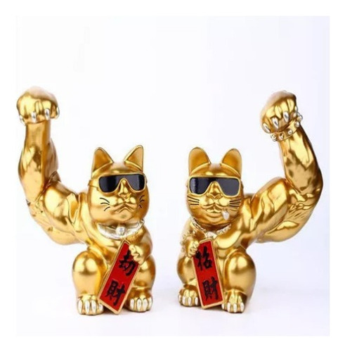 Figura De Gato Com Grande Braço Musculoso Chinês Com Cor Left Hand