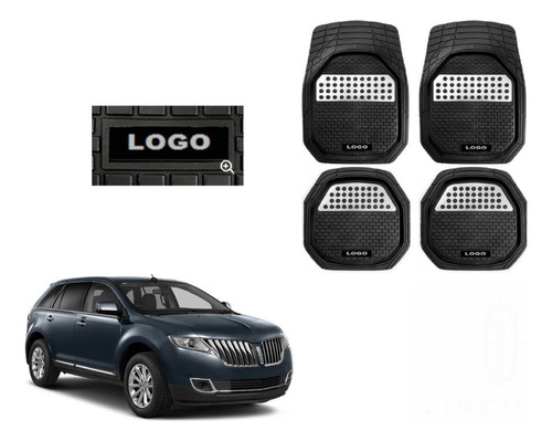 Tapetes 4pz Charola 3d Logo Lincoln Mkx 2011 2013 2014 2015