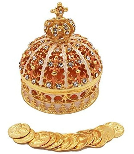 Elegante De La Boda Corona De Oro Con Conjunto De 13 Monedas