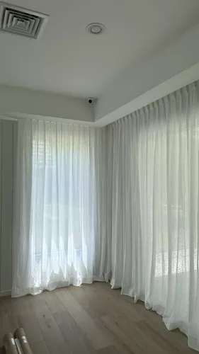 Cortina Fruncida Para Riel Americano, Voile O Lino, Lavable