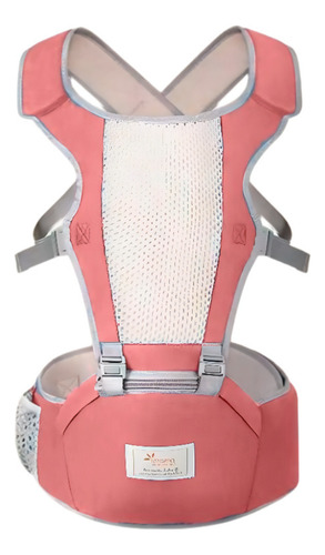 Canguru Para Carregar Bebê Bag Assento Acolchoado Ergonômico Cor Salmão
