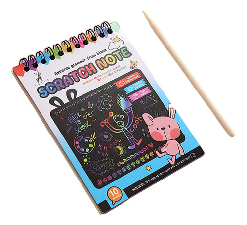 3 Kit De Arte Rascable Para Niños - Set Creativo De Azul