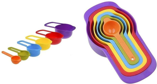 Imagen 6 de 7 de Taza Cuchara Medidora Set X 6 Unid Multicolor - Sheshu Home
