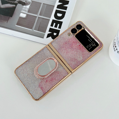 Funda Con Brillo Para Samsung Z Flip 3 Con Anillo