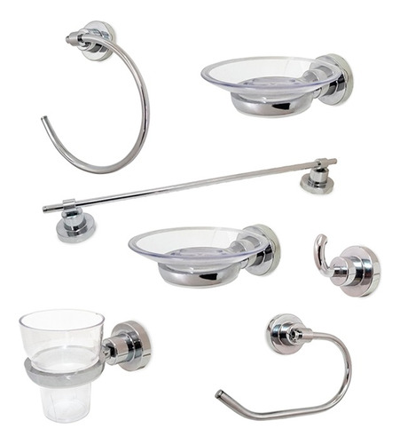 Set De Baño Noa 7 Piezas 407cr Aqualaf