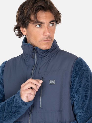 Poleron Chiporro Tide Frost Azul Hombre Maui And Sons