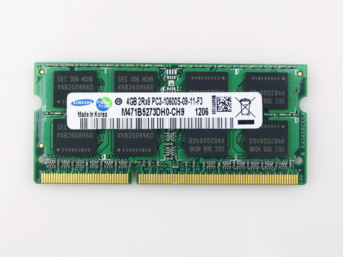 Memoria Ram Samsung Ddr3 Sodimm 8gb Pc3-10600 1333mhz Lapto