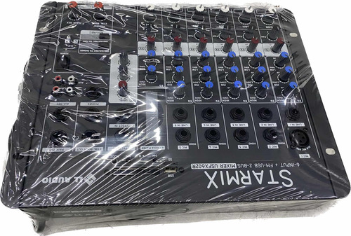 Mesa Som 6 Canais Usfx602 Ll Audio Console Efeito Bluetooth
