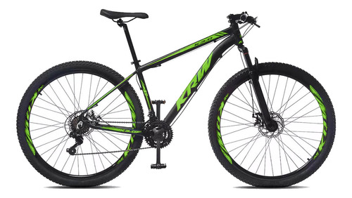 Bicicleta Montaña R29 K3.0 Cuadro Aluminio Shimano - El Rey Color Negro-verde Tamaño Del Cuadro L