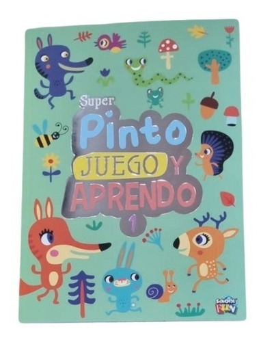 Imagen 1 de 4 de Super Libro Infantil Pinto Juego Y Aprendo Coloreando 1/2 Ed