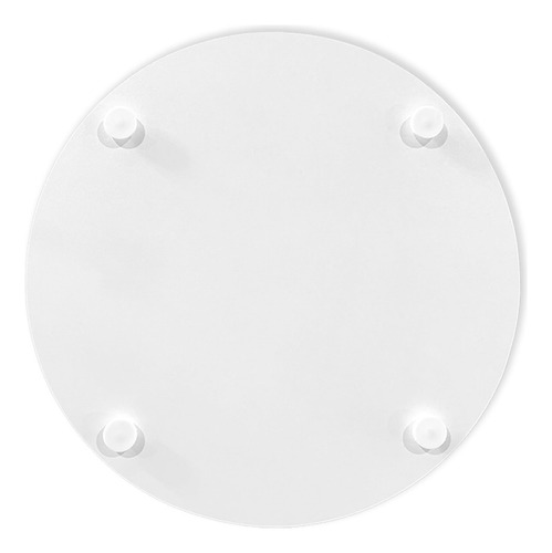 Tabuleiro Tábua Em Mdf 6mm Redondo 25cm Confeitaria Bolo Cor Branco