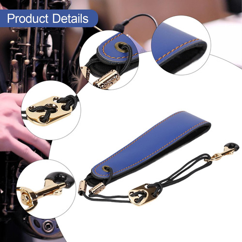 Correa De Saxofón De Saxofón Ajustable Ergonómico Azul