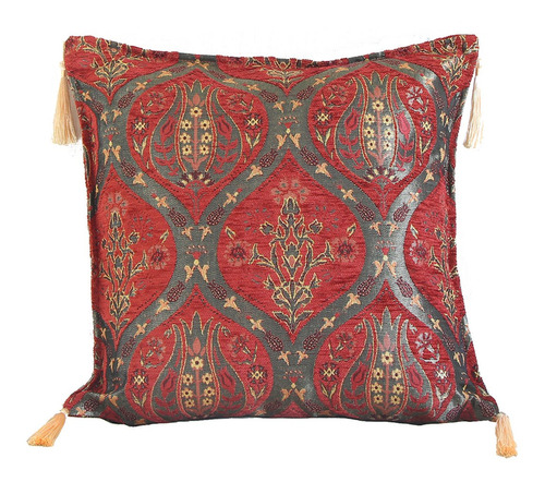 Cojín Turco 45x45 Tulipanes Rojo