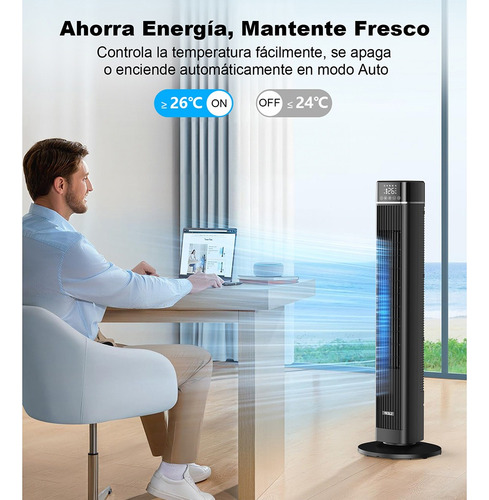 Ventiladores De Torre 40 Inch 9 M/s Silencioso 3 Velocidades