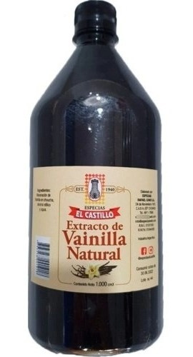 Vainilla Liquida Extracto Natural El Castillo X 1lt
