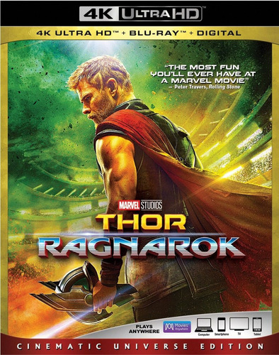 4k Ultra Hd + Blu-ray Thor Ragnarok