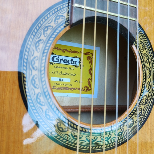 Imagen 3 de 10 de Guitarra Clásica Gracia Modelo M3 C/afinador Integrado