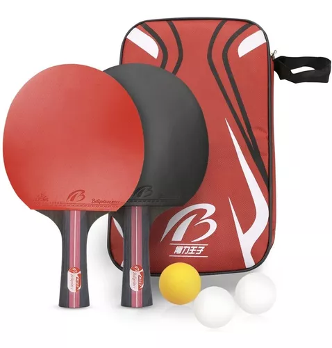 Raquete Tenis de Mesa Kit Ping Pong Raquetes com Duas Bolinhas de