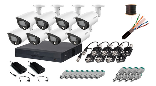 Kit Dvr 8ch 8mp + 8 Cam 5mp Full Color Microfono, Accesorios