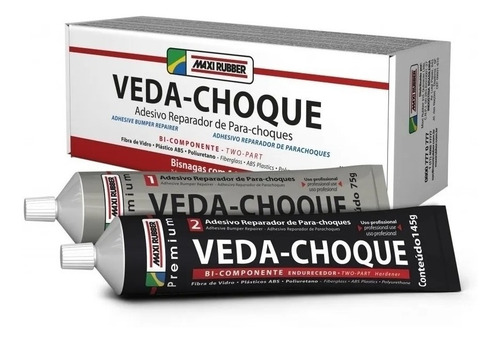Imagem 1 de 2 de Veda Choque Maxi Rubber Cola Parachoque Solda Plástica 150g