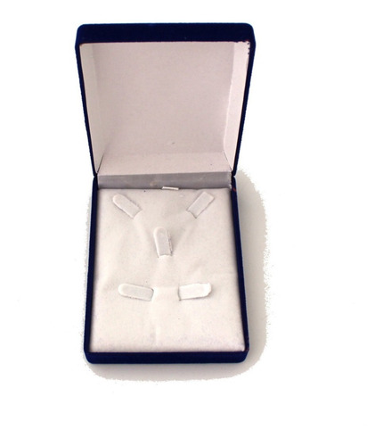 Imagen 6 de 9 de Set 6 Cajas De Terciopelo Para Conjunto Joyas 8x12 Azul
