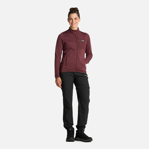 Polerón Mujer Taina Full Zip Burdeo Haka Honu I25