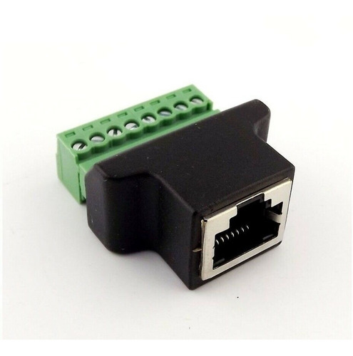 Adaptador Rj45 Hembra A Clemas Borne Terminal Conector 8 Pin