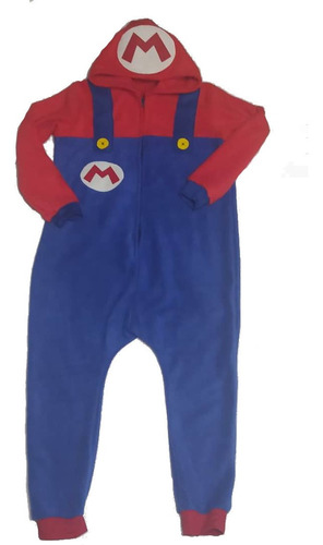 Pijamas Kigurumi Pijama Enteriza Mario Bros Niño Tela Polar