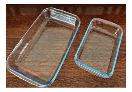 Set De Refractarios De Vidrio C/tapaderas P/cortar De Bambu Transparente