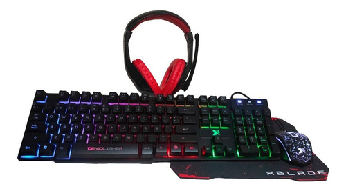 Kit Gamer 4 En 1 - Teclado+ Mouse + Audífono + Mousepad