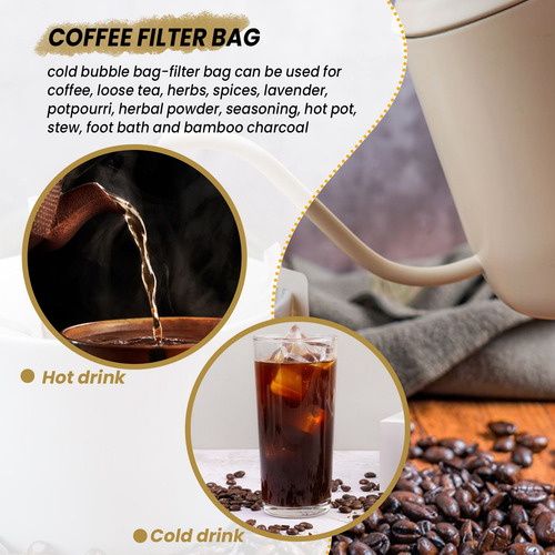 100 Piezas De Bolsas Desechables Para Preparar Café En Frío
