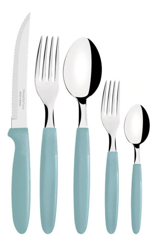 Faqueiro Inox Tramontina Ipanema Jogo Talheres 30pç Menta