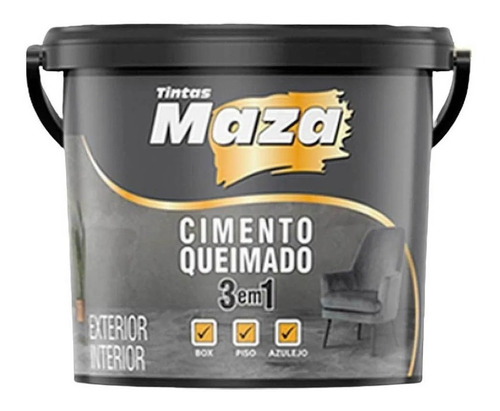 Efeito Cimento Queimado Para Pisos 3 Em 1  Maza 23kg