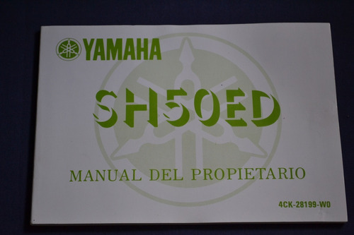Manual Del Propietario Original Yamaha Sh50ed Allsales