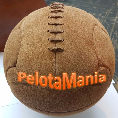 Pelota Futbol Vintage De Colecc Cuero Gamuzado Pelotamania